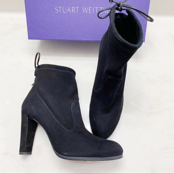 Stuart Weitzman Suede Catch Bootie Ankle Tie - Picture 3 of 8